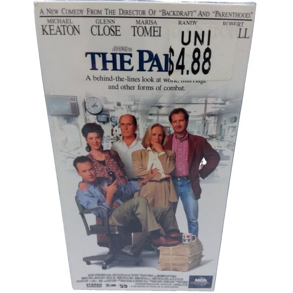 The Paper VHS New Sealed Watermarks Michael Keaton Randy Quaid Glenn Close Video - Picture 8 of 8